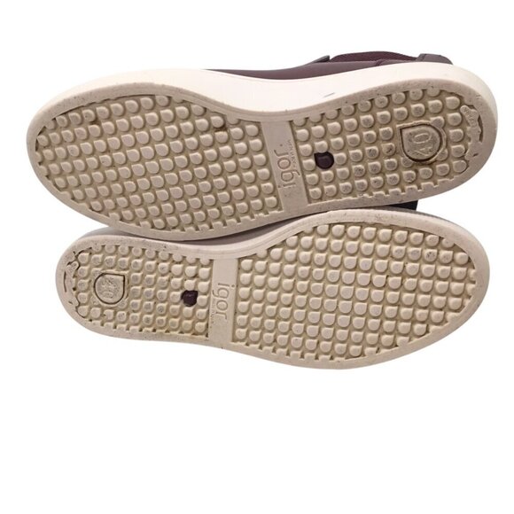 Igor Basquet Crema Boots Rain Waterproof Pull On Ankle Short Wine Size 40 / US 9 - Picture 8 of 8